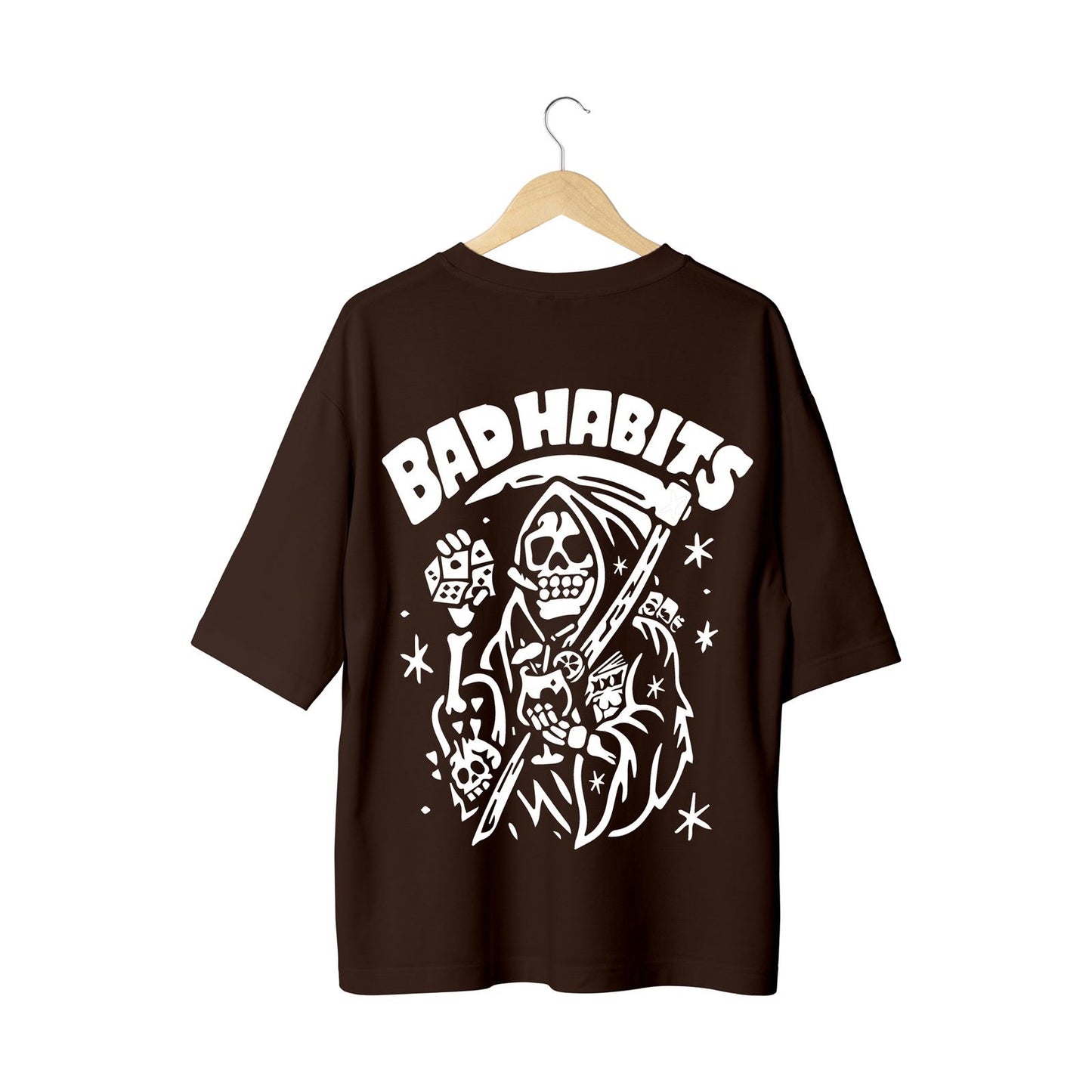 Reaper Brown Oversized T-Shirt